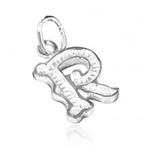 Висулка, изработена от сребро проба 925 – декоративна буква „R“