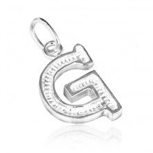 Висулка, изработена от сребро проба 925 – буквата „G“ с нарези