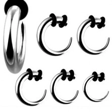 Разширител от неръждаема стомана - кука в сребрист цвят с черни гумени пръстени