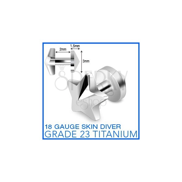 Титаниев имплант "skin diver" със звезда