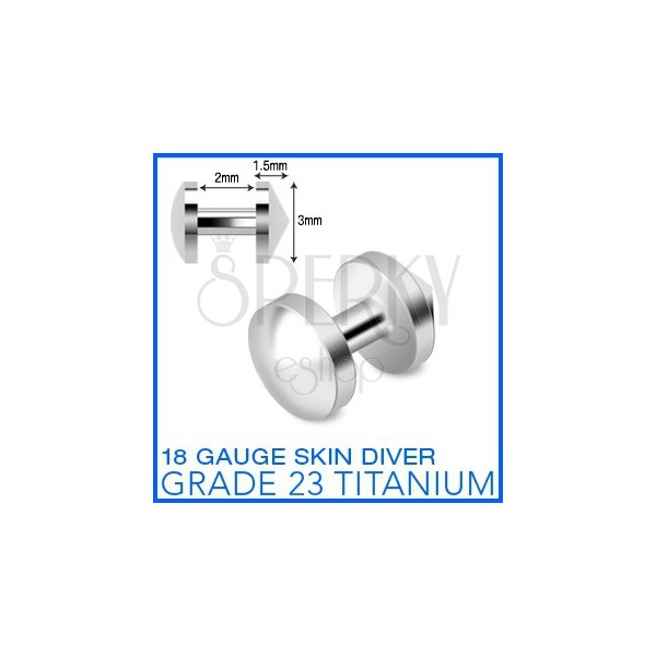 Титаниев имплант "skin diver" с кръгла глава