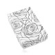 Черно-бяла кутийка за комплект или колие, шарка на разцъфнали рози