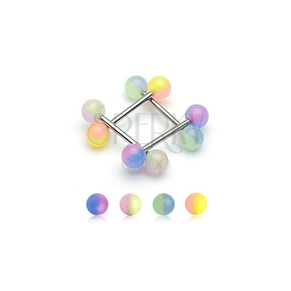 Обеца за език - двуцветно топче