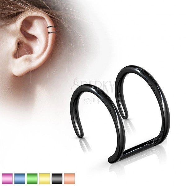 Имитация на обеца за ухо - анодизирана двойна халка