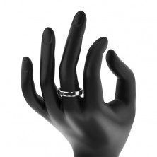 Волфрамов дамски пръстен с панделковиден ръб