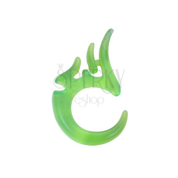 Разширител за ухо с племенен символ - зелен
