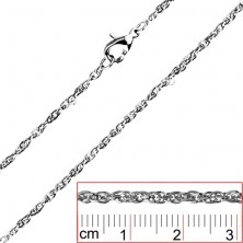 Верижка от неръждаема стомана - извити и гъсто свързани овални елементи