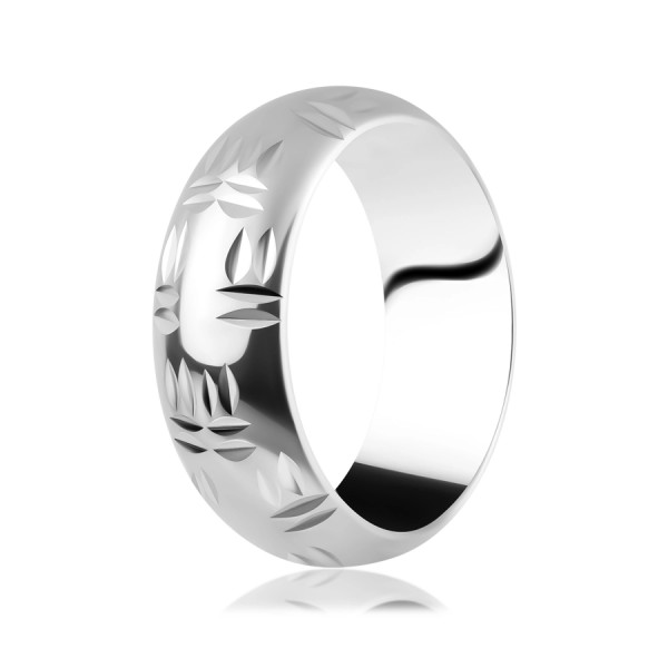 Сребърен пръстен 925 - индиански мотив, двойни резки